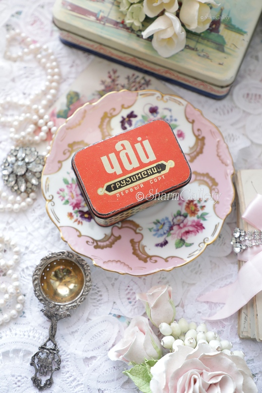 Банка чайная, жестяная СССР. "Грузинский"