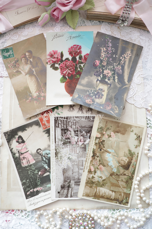 Набор антикварных открыток, Франция, 6шт., №5.