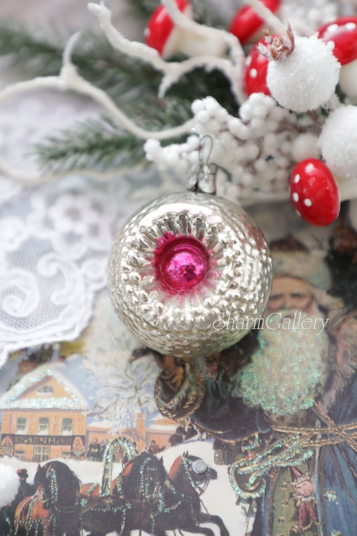 Старинный елочный шар №3. СССР. Винтаж.