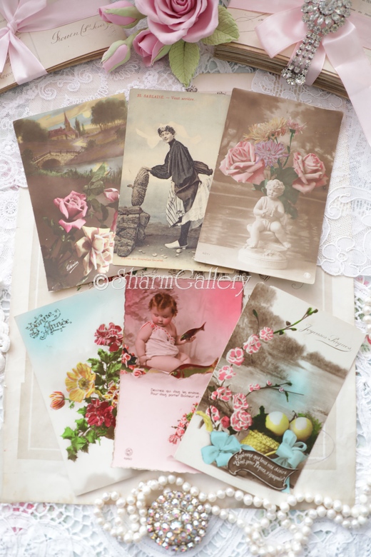 Набор антикварных открыток, Франция, 6шт., №4.