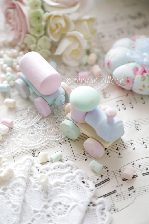 Деревянная игрушка "Паровозик". Ручная работа.