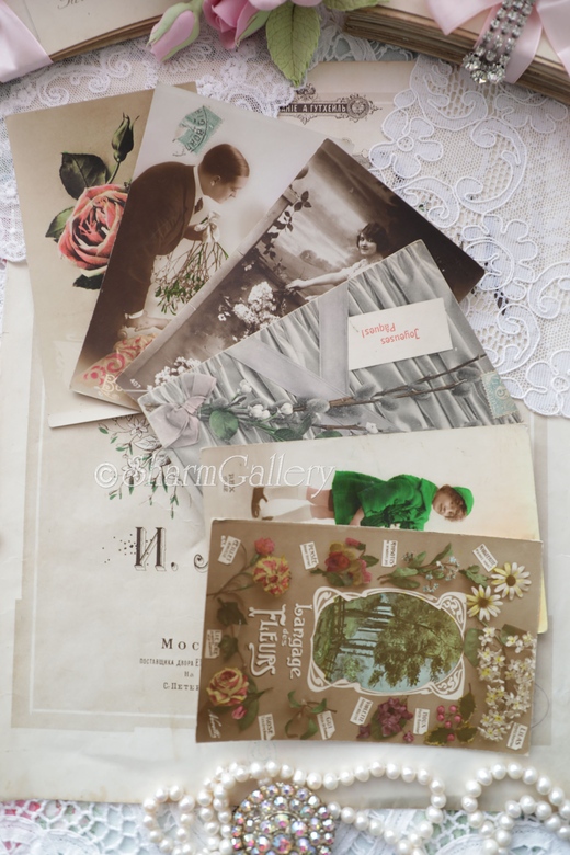 Набор антикварных открыток, Франция, 6шт., №3.