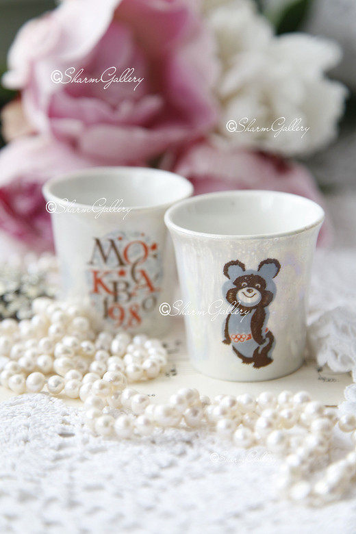 Набор фарфоровых стаканчиков Олимпиада 80.