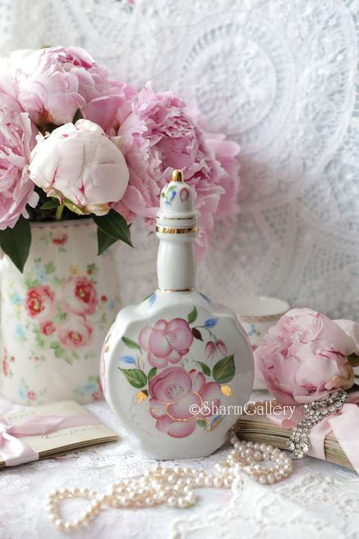 Штоф/графин фарфор. СССР, Сысерть. Ручная роспись.