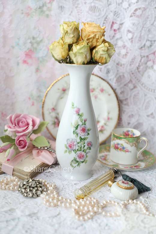 Ваза "Розы" фарфор KPM Бавария, Германия.