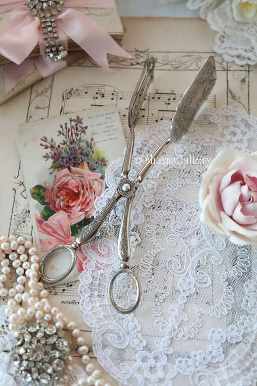 Щипцы для подачи десертов 22см., серебрение, Италия.