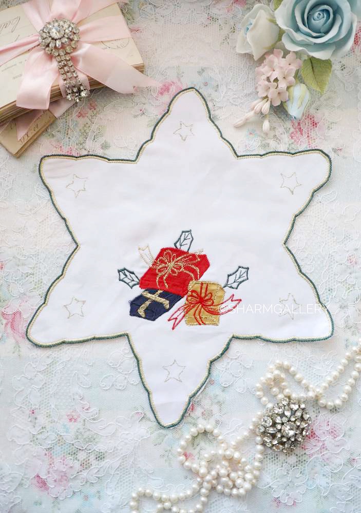 Салфетка Новогодняя №14. ГДР, винтаж.