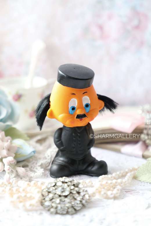 Винтажная резиновая игрушка "Чарли трубочист". СССР.