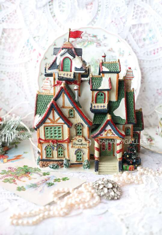 Коллекционный домик - светильник "Зимний". Винтаж, ф. Lemax.