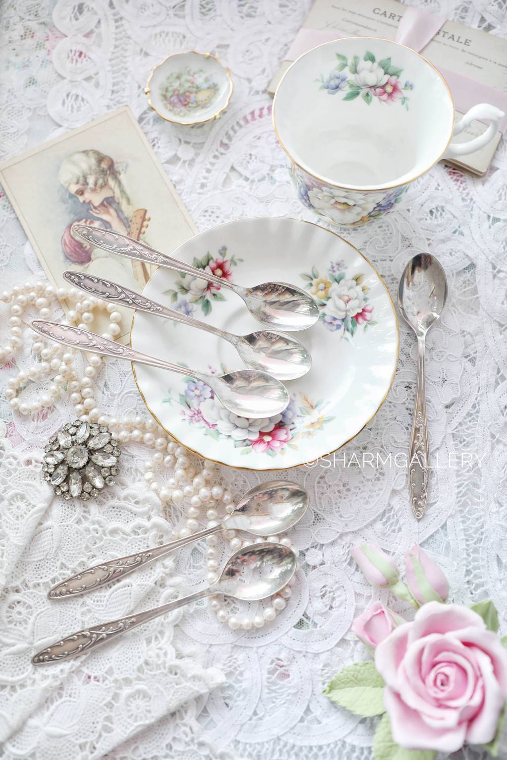 Мельхиоровые чайные ложки в коробке №22. СССР, Кольчугино.