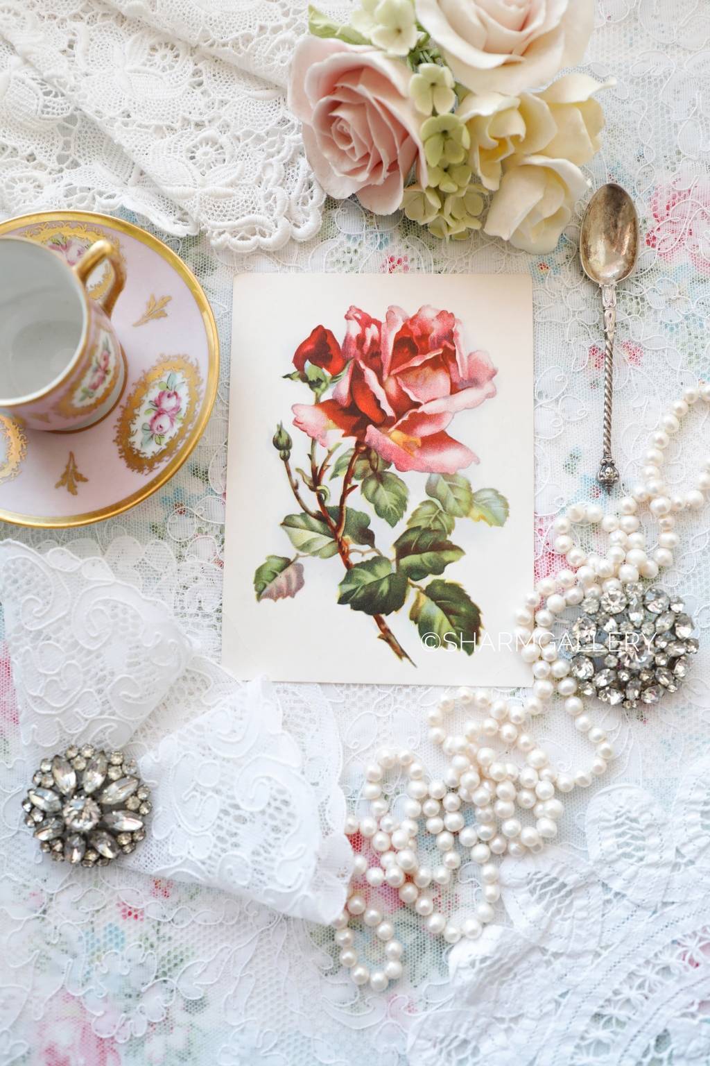 Винтажная открытка №39. "Роза", чистая. 1955г., Таллин.