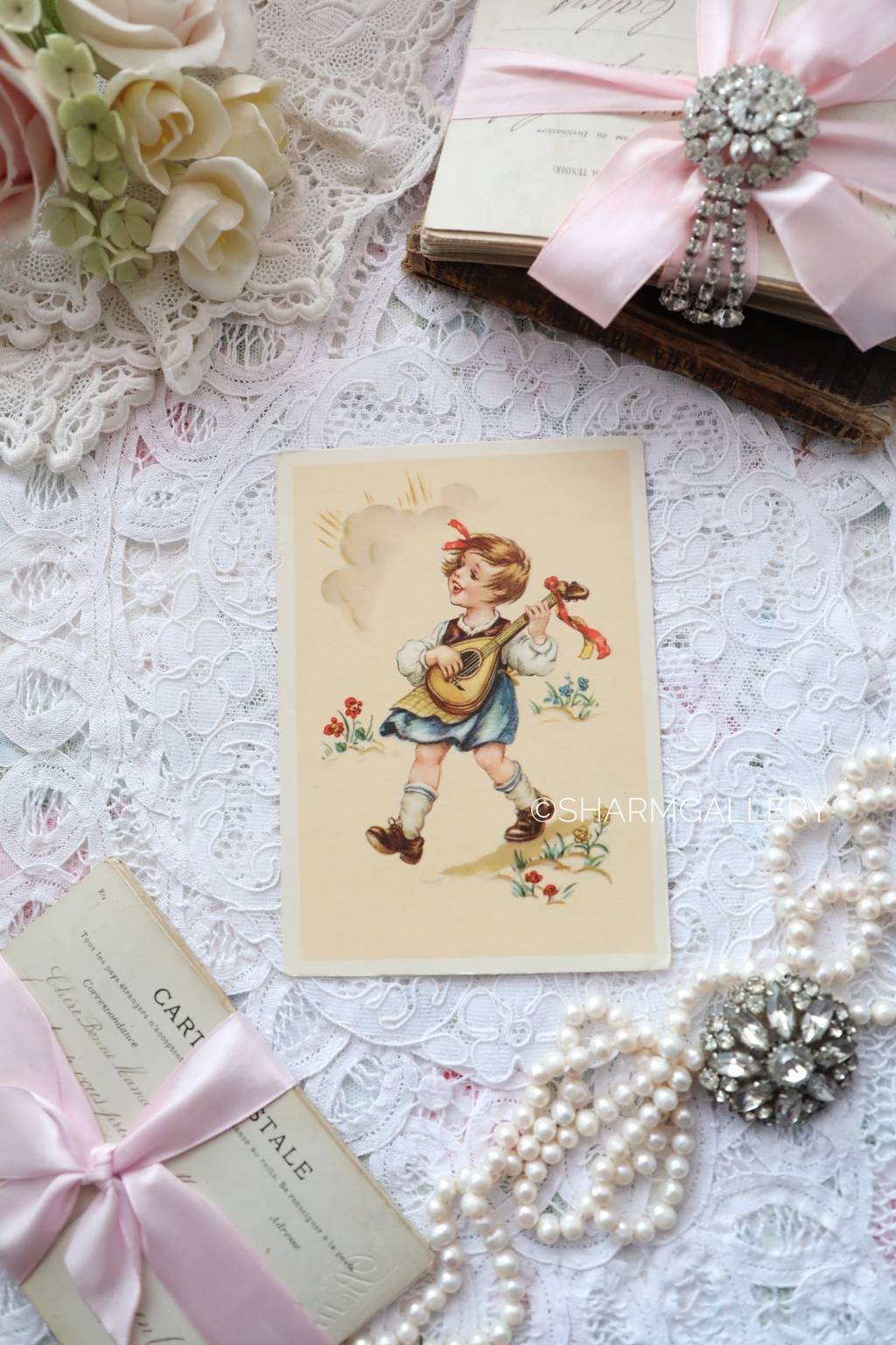 Винтажная открытка №13. Германия, серия "Дети", чистая. 1950гг.