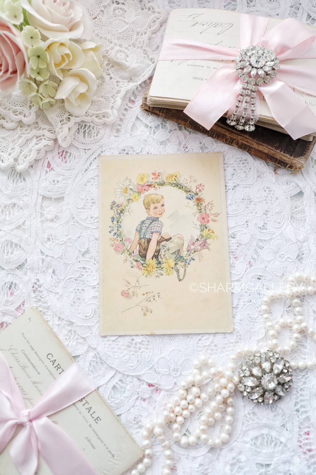 Винтажная открытка №16. Германия, серия "Дети", чистая. 1940гг.