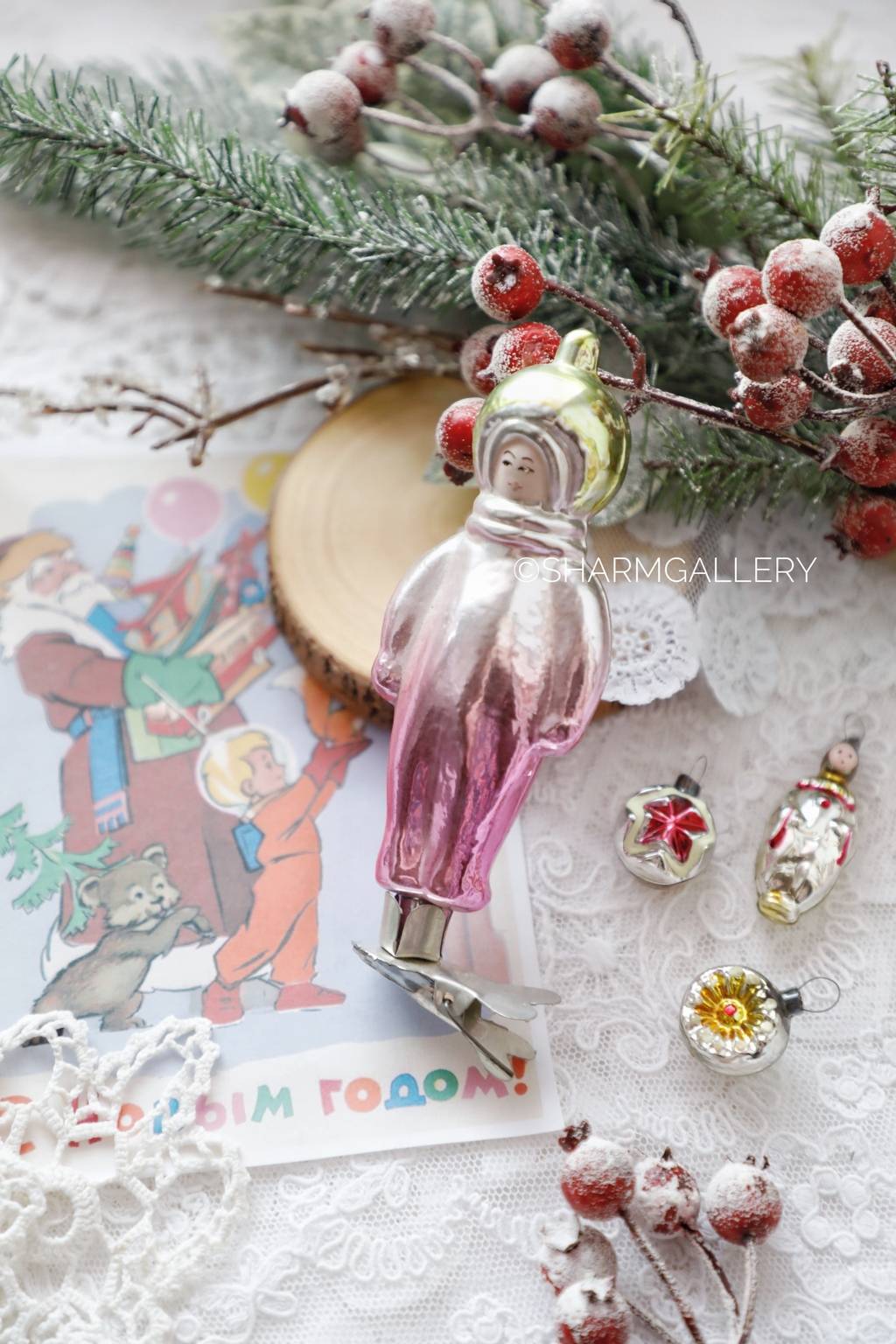 "Космонавт" №12. Елочная игрушка на прищепке, СССР.