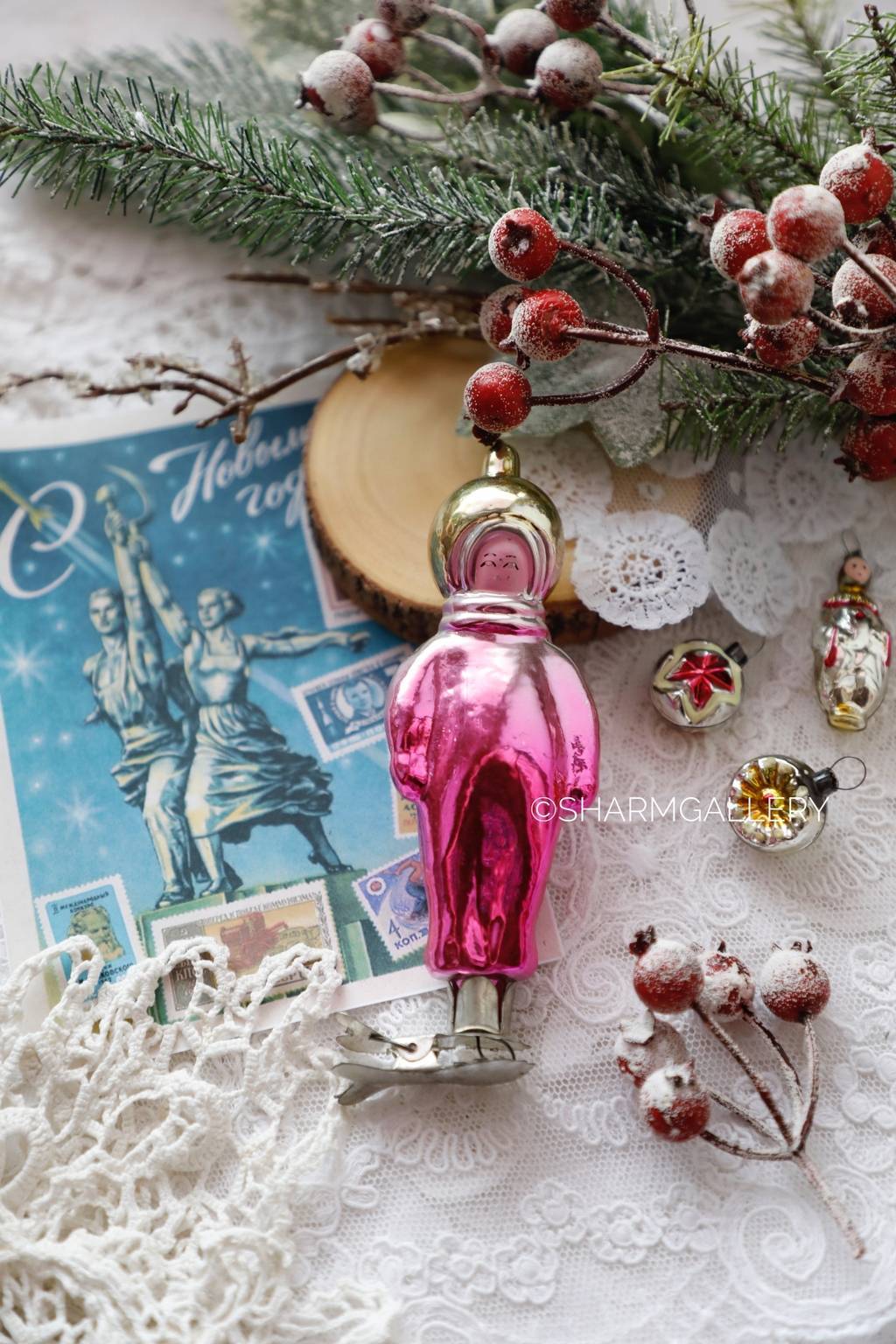 "Космонавт" №15. Елочная игрушка на прищепке, СССР.