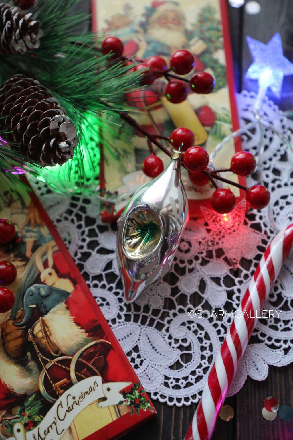 Сосулька - Прожектор. №2. Елочная игрушка, стекло ГДР.