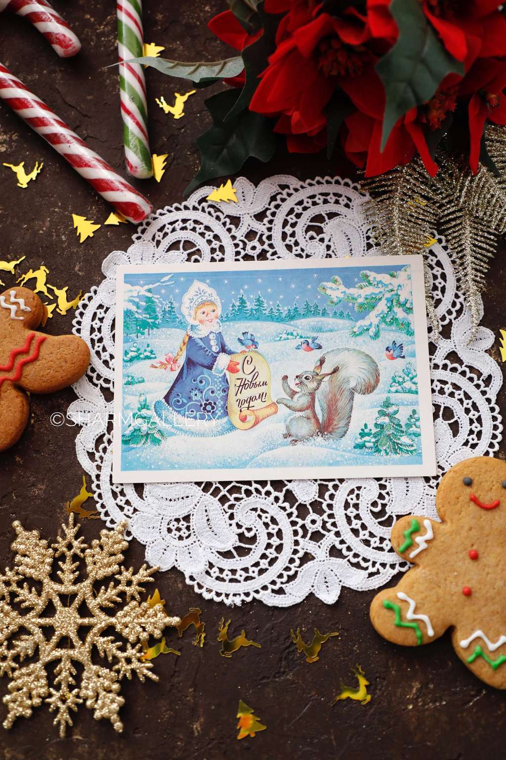 Винтажная открытка №62. "С Новым Годом!". СССР. Худ-к О.Жукова  1985г. Чистая.