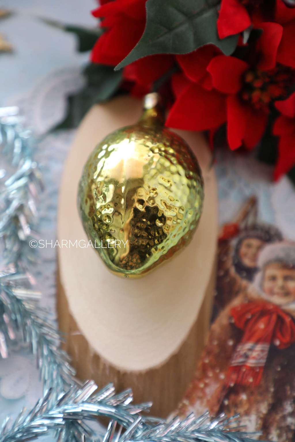 Лимон №3. Елочная игрушка, стекло, СССР.