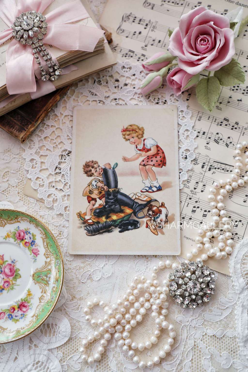 Винтажная открытка №73. Германия, серия "Дети", чистая.