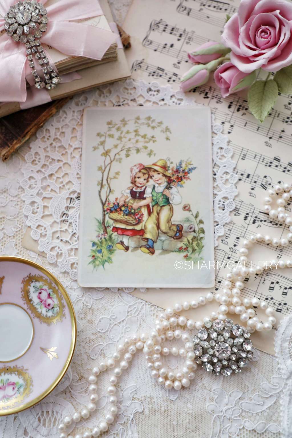 Винтажная открытка №76. Германия, серия "Дети", чистая.