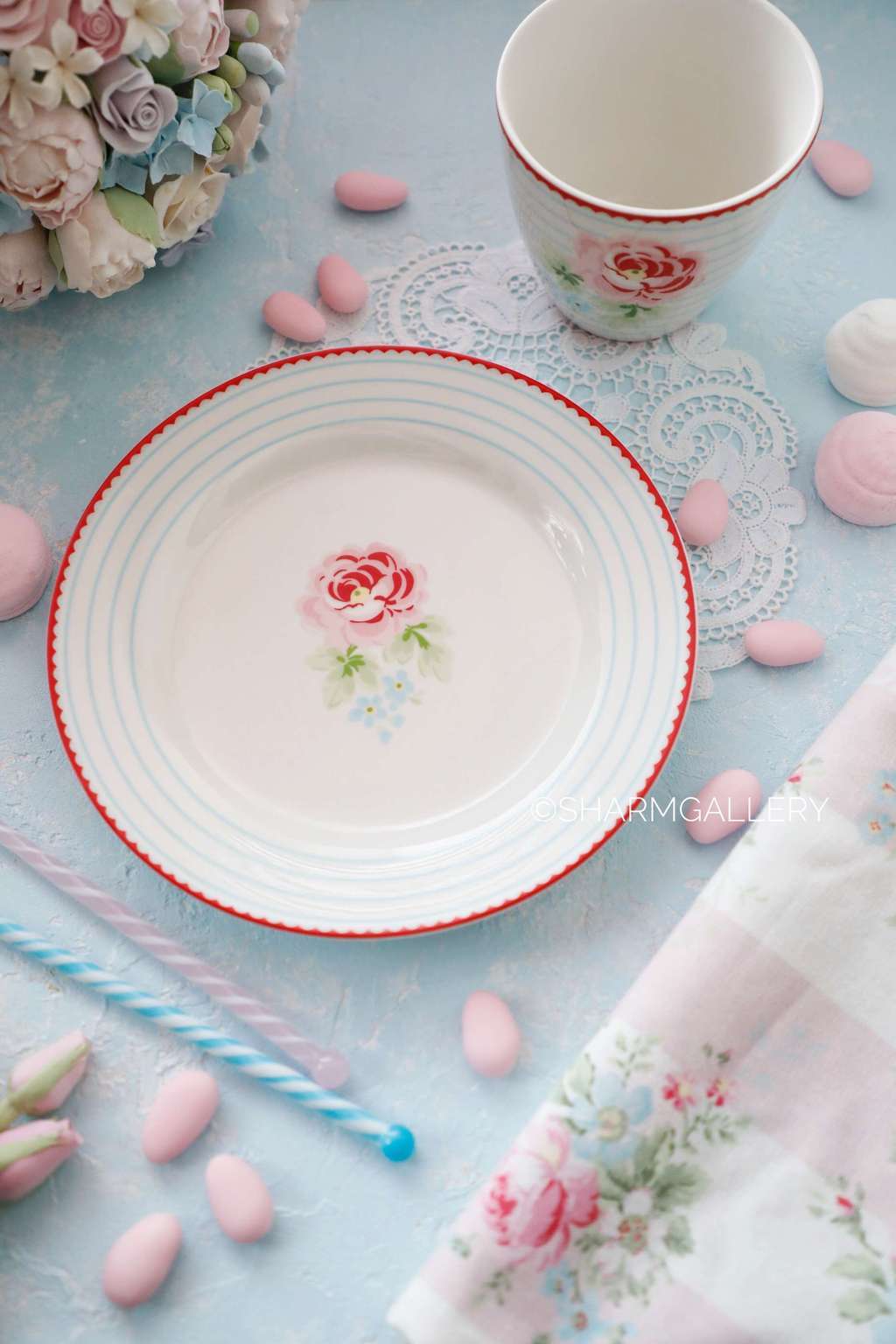 Тарелка десертная "Lily white". Дания, "GreenGate".