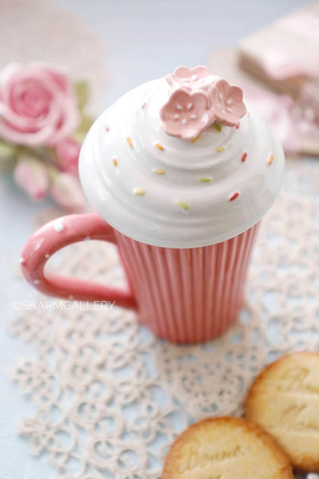 Кружка с крышкой "Капкейк", керамика. Grasslands Road.