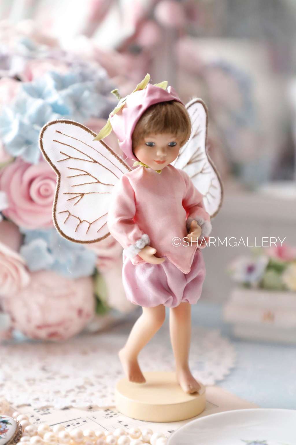 Коллекционная кукла «Цветочная фея Колокольчик», фарфор. Дания 2004г.