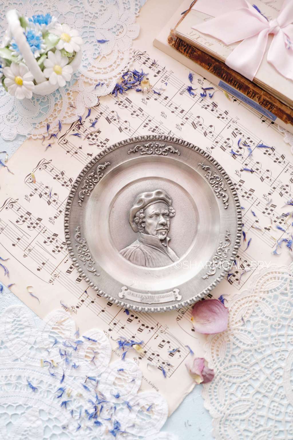 Тарелка декоративная «Рембрандт» олово, WMF, Германия 1970гг.