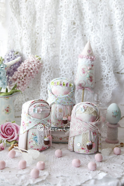 Крупеничка "Пасхальная" славянская кукла - оберег для дома, ручная работа.