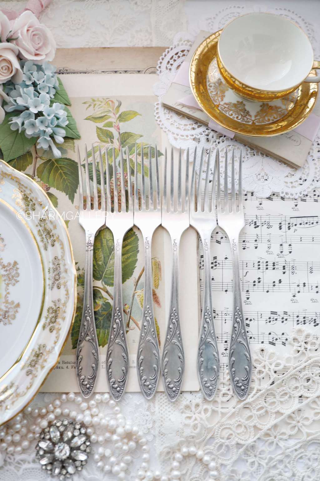 Вилки столовые №53. Винтаж, мельхиор Кольчугино.