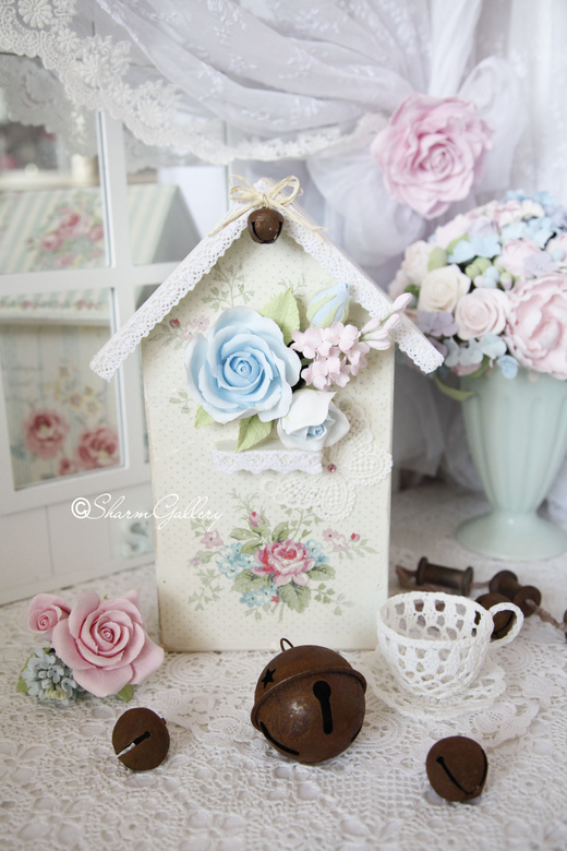 Скворечник "Shabby Rose". Домик для птиц