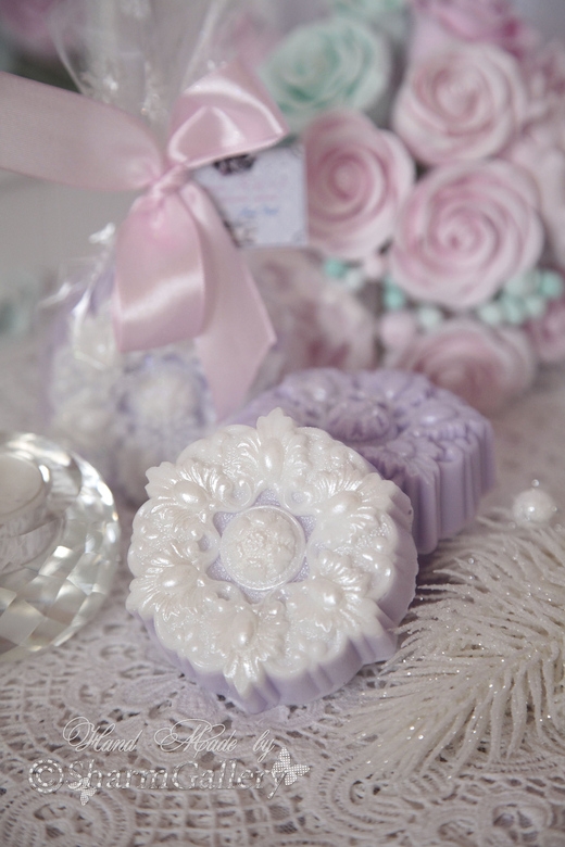 Снежинка №3. Новогоднее мыло ручной работы.