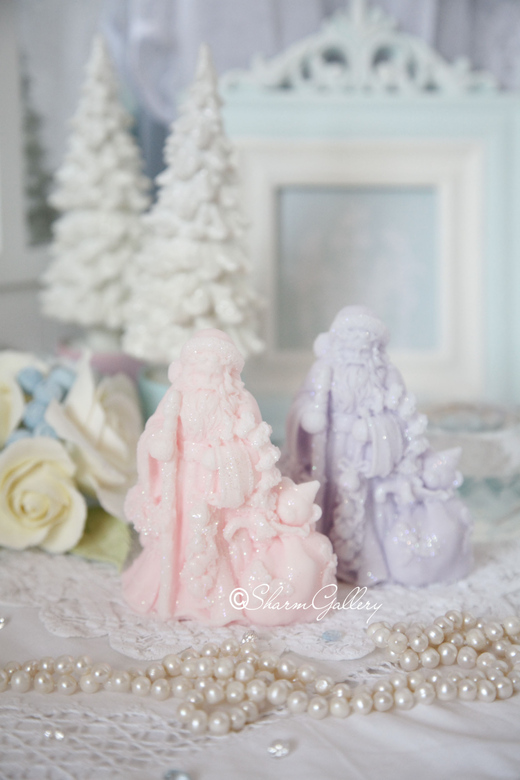 Дед мороз с подарками. Новогоднее мыло ручной работы.