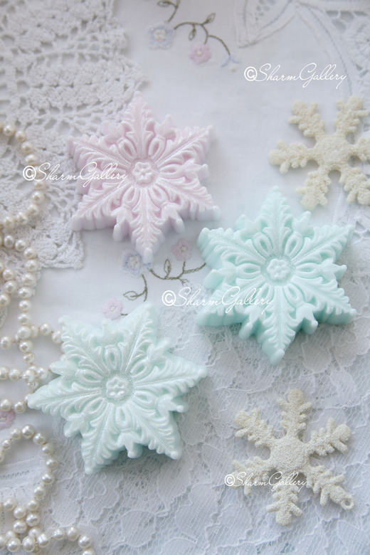 Снежинка №6. Новогоднее мыло ручной работы.