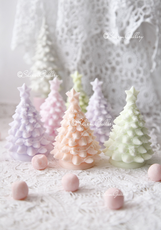 Новогоднее мыло "Елочка" 3D, ручной работы.