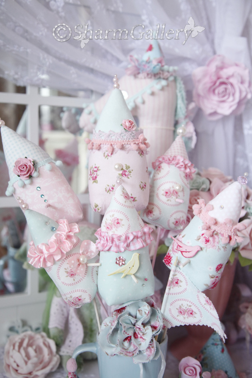 "Shabby Birdhouse". Скворечник, украшение для цветов.