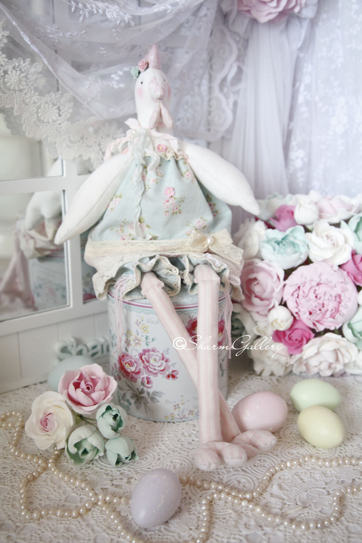 Пасхальная курочка "Нежная", интерьерная кукла.