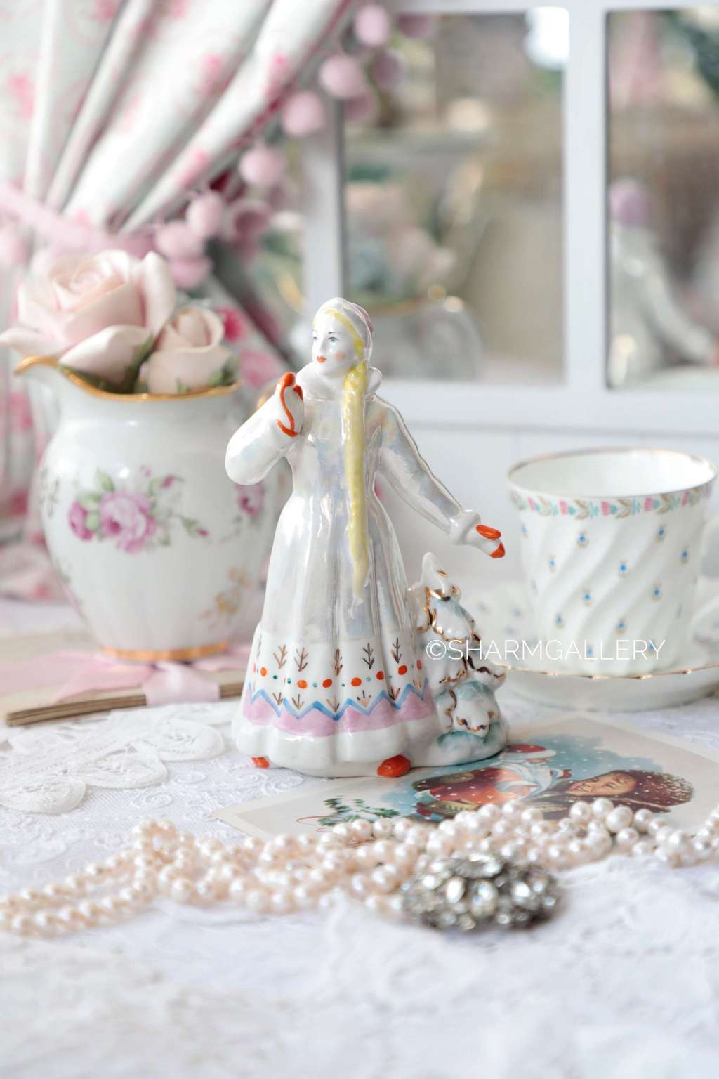 Продано❌ Статуэтка "Снегурочка" №5. Фарфор Дулево, 1963г., 2с.