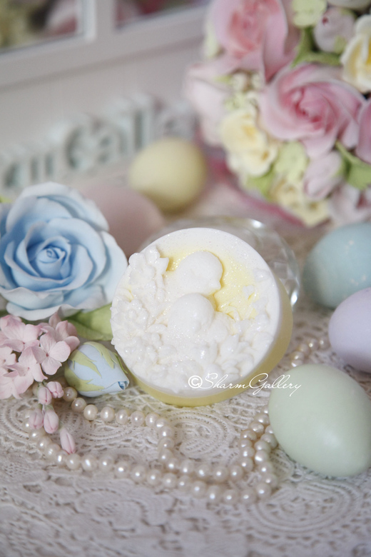 Мыло ручной работы - "Цыплята в цветах". Пасхальная коллекция мыла.