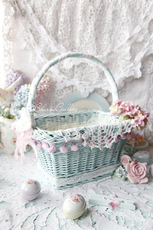 Пасхальная корзинка "Mint Easter", авторская работа.