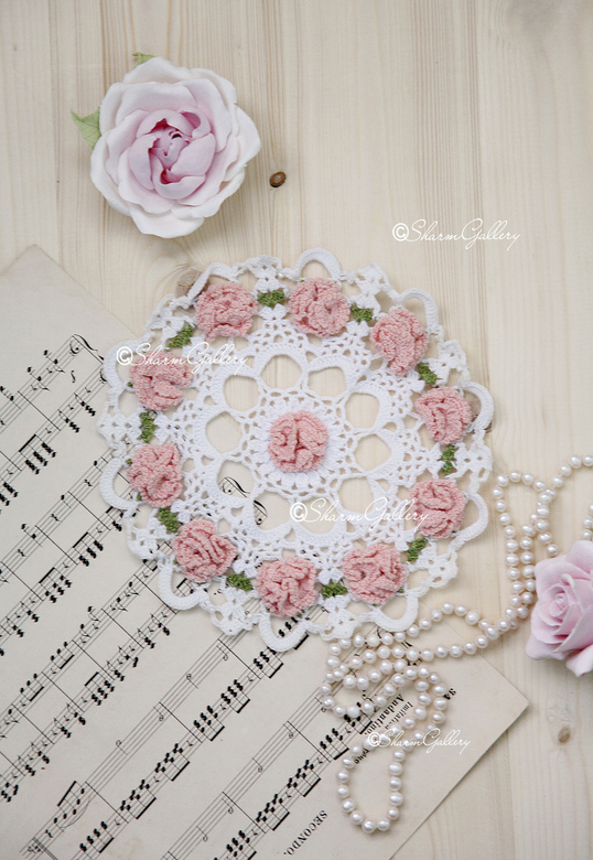 Кружевная салфетка №5. Вязанная салфетка, винтаж.