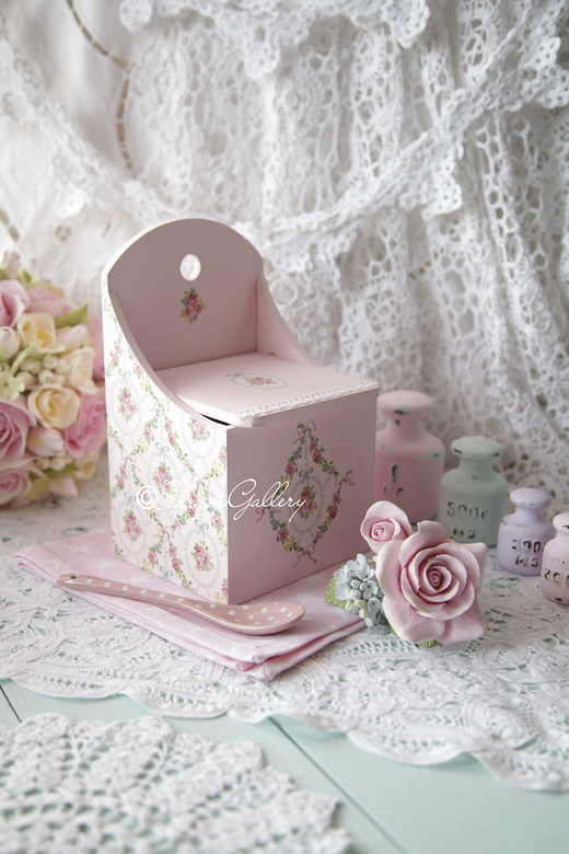 Короб для соли (солонка) "Pink Rose".