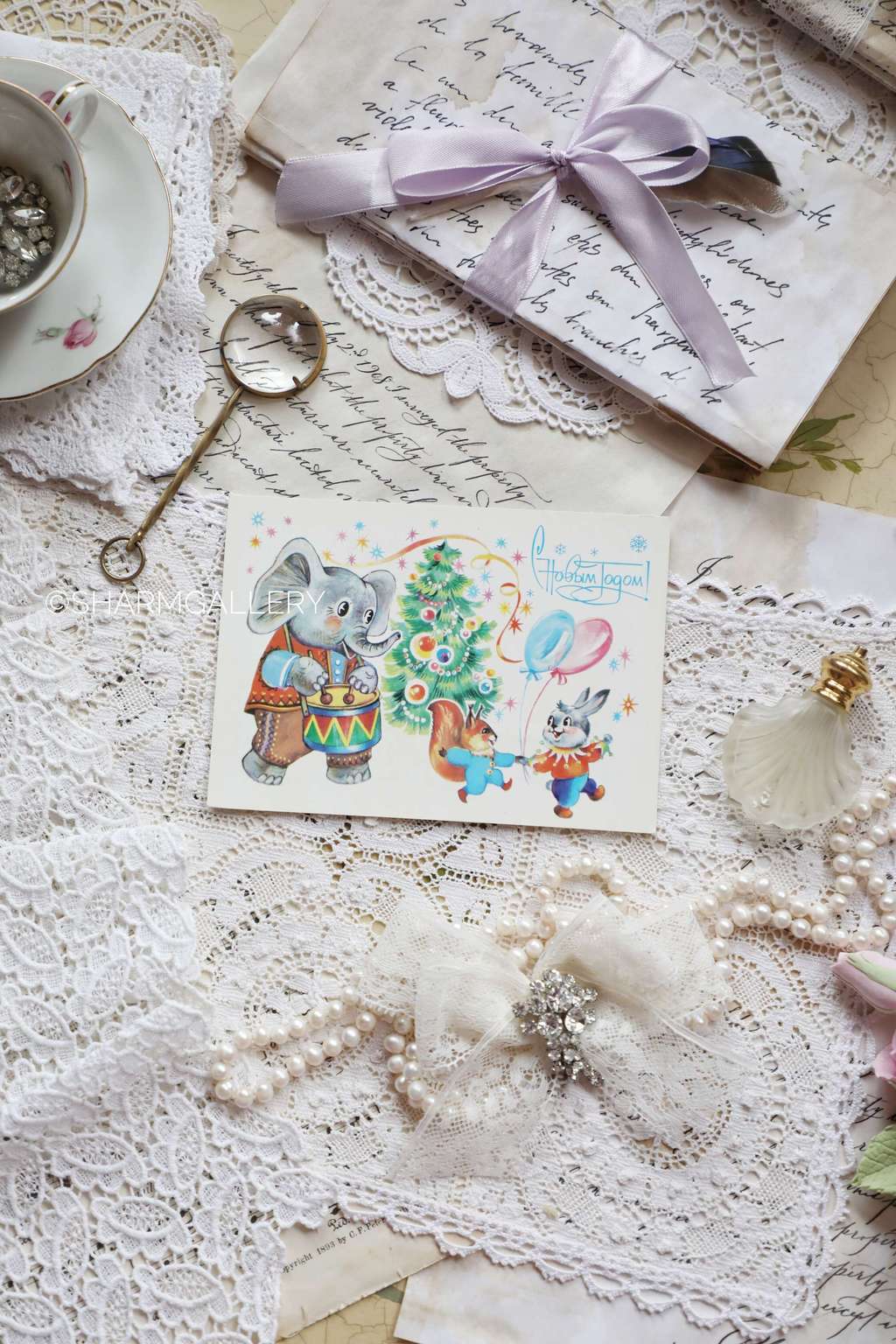 Винтажная открытка №91 «С Новым Годом!». СССР. Худ-к Л.Новаковская 1985г. Чистая.