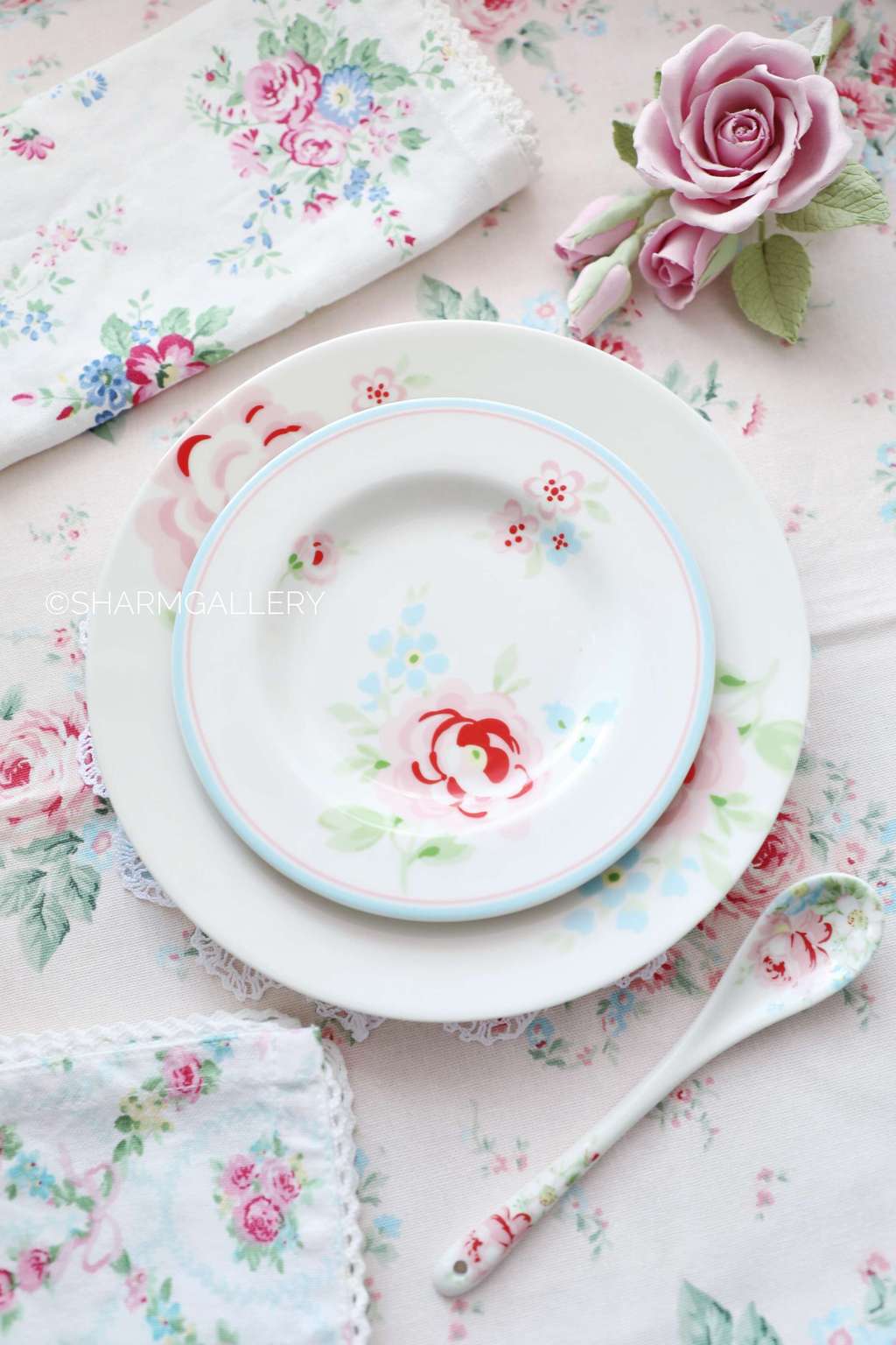 Набор блюдце и тарелка Meryl white, Дания, "GreenGate".