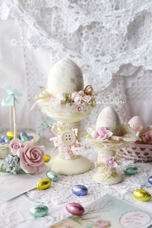 Пасхальная композиция "Нежная дымка", авторская работа