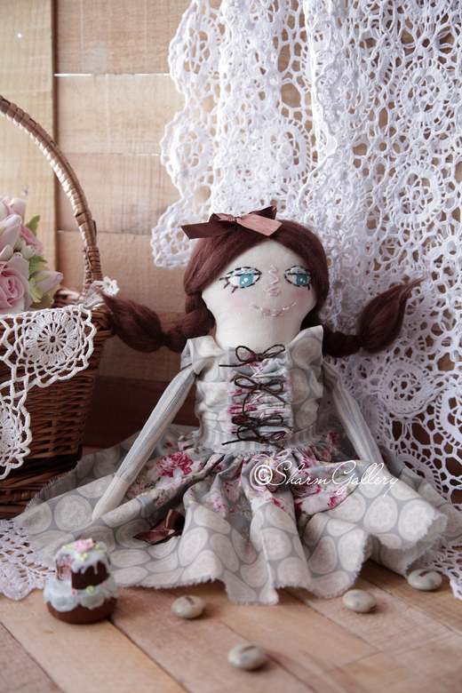 "Шоколадная глазурь" - кукла, ручной работы.
