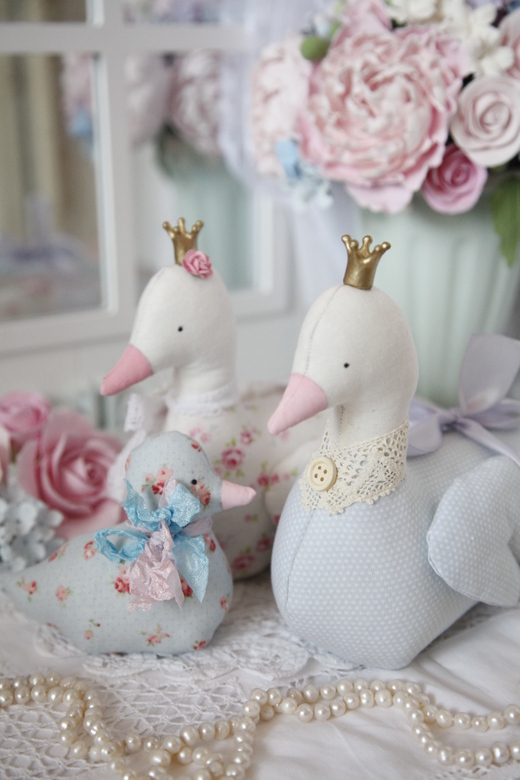 Королевкие уточки. Утиное семейство. Интерьерные куклы, ручной работы.