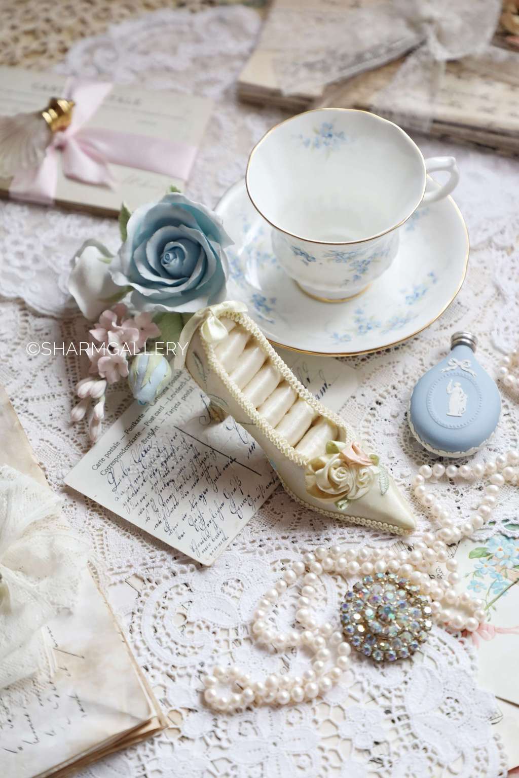 Туфелька подставка для колец.