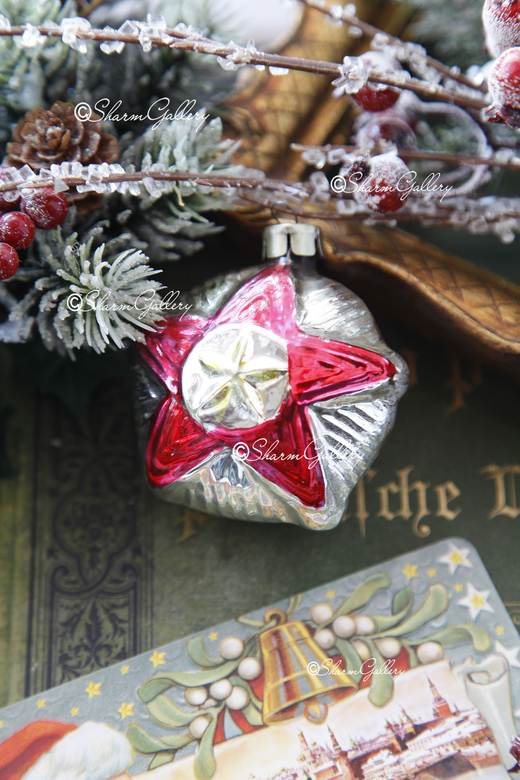 Звезда. Агит. игрушка. Елочная игрушка СССР.