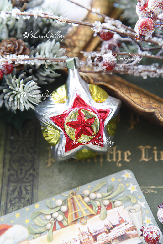 Звезда. Агит. игрушка. Елочная игрушка СССР.